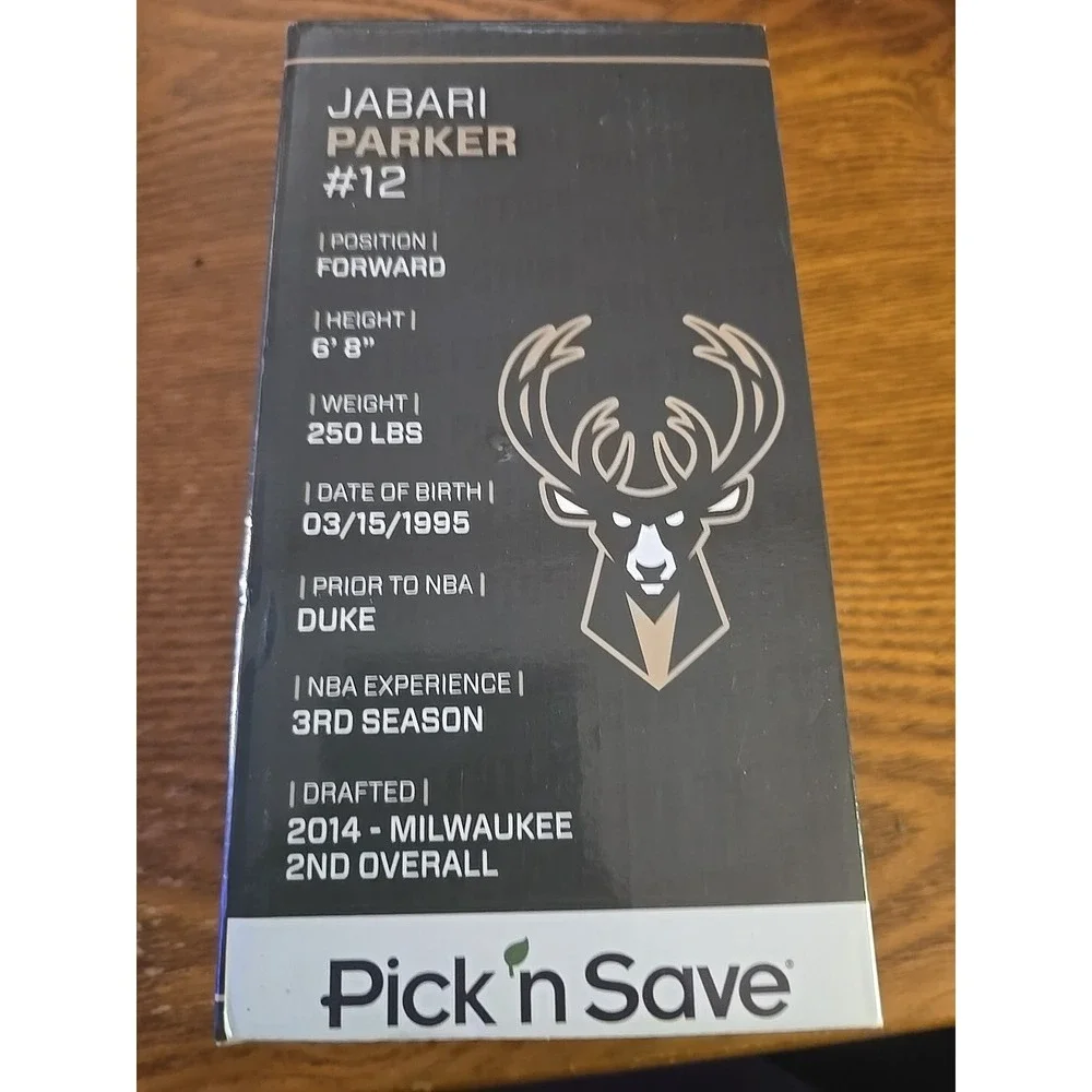 Jabari Parker Milwaukee Bucks Bobblehead 2016-17 New